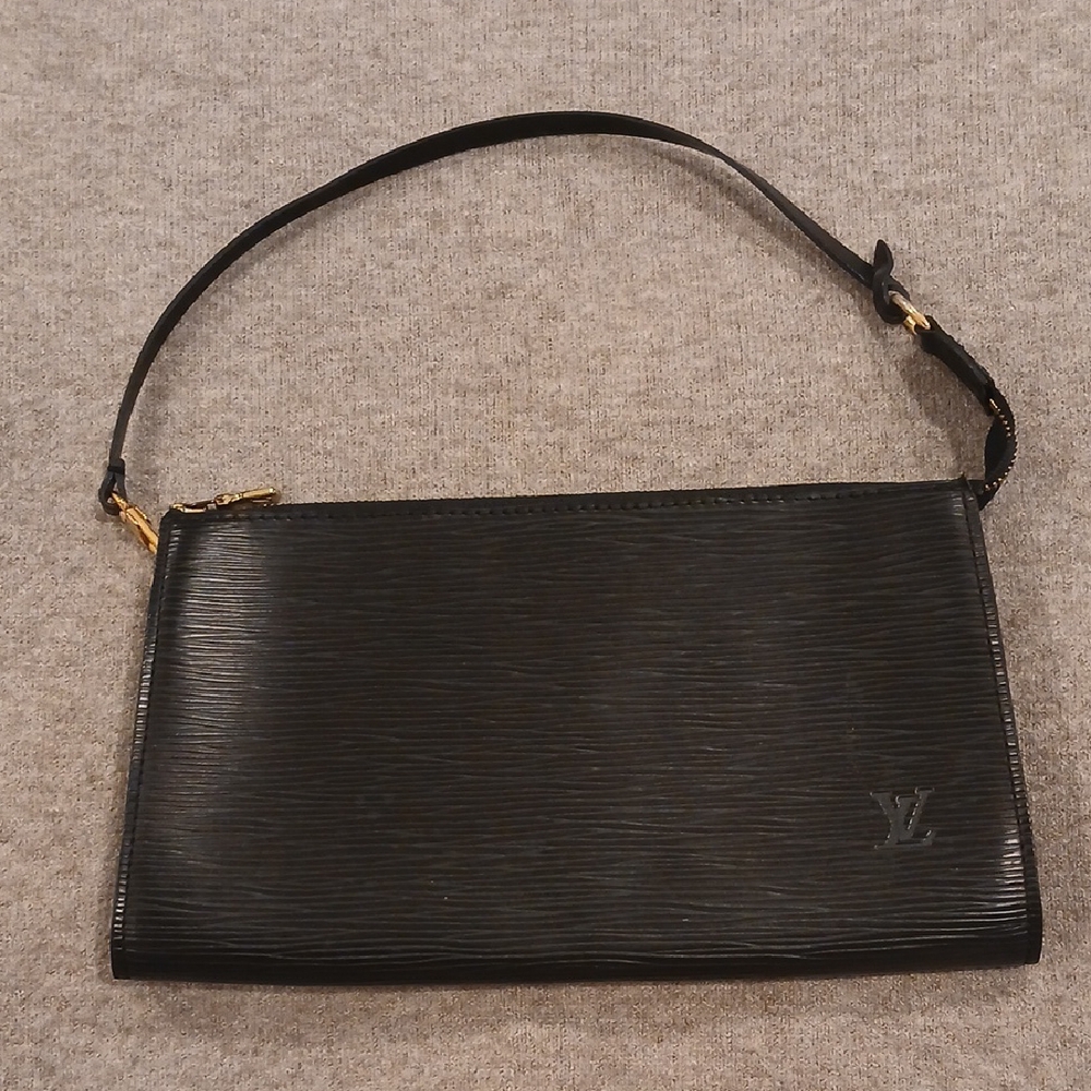 Louis Vuitton Black Epi Leather Clutch
